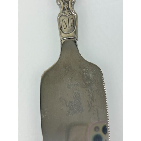 OSLO Pewter Made in Norway Pie Server Serving Utensil Kitchen Tool - Picture 5 of 13